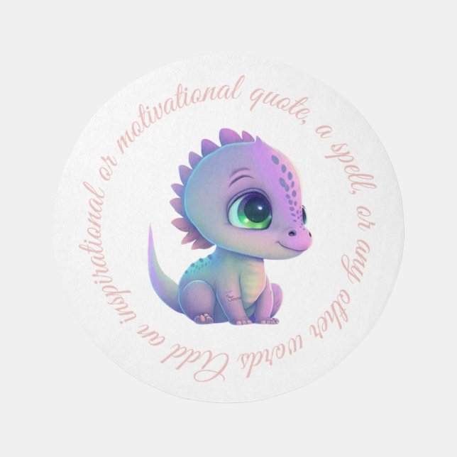 Create Your Own Purple Baby Dragon Rug (Front)