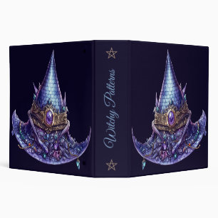 Create Your Own Purple Bejeweled Dragon Witch Hat 3 Ring Binder