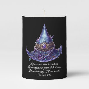Create Your Own Purple Bejeweled Dragon Witch Hat Pillar Candle