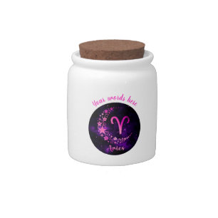 Create Your Own Purple Celestial Aries Zodiac Candy Jar