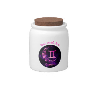 Create Your Own Purple Celestial Gemini Zodiac Candy Jar