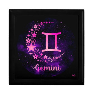 Create Your Own Purple Celestial Gemini Zodiac Gift Box