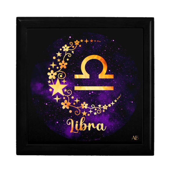 Create Your Own Purple Celestial Libra Zodiac Gift Box (Front)