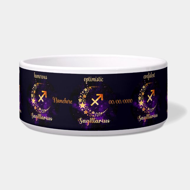 Create Your Own Purple Celestial Sagittarius  Bowl (Front)