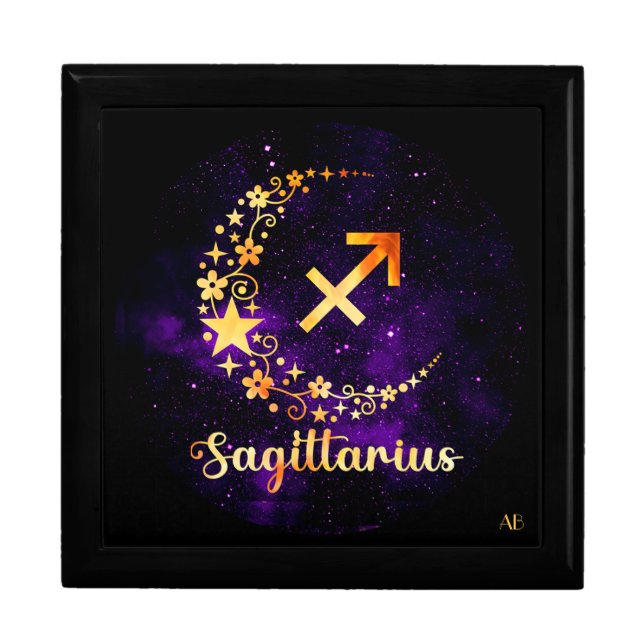 Create Your Own Purple Celestial Sagittarius Gift Box (Front)