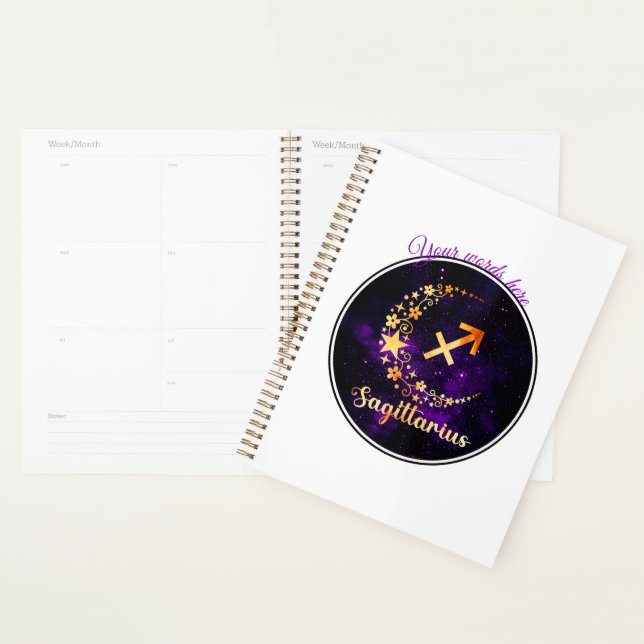 Create Your Own Purple Celestial Sagittarius Planner (Display)