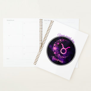 Create Your Own Purple Celestial Taurus Zodiac Planner