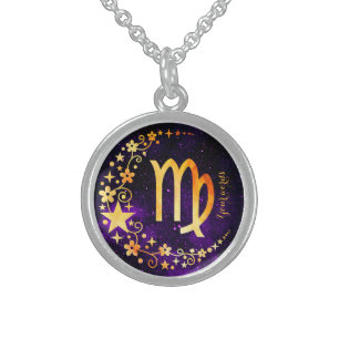 Create Your Own Purple Celestial Virgo Amulet Sterling Silver Necklace