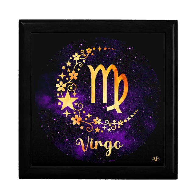 Create Your Own Purple Celestial Virgo Zodiac Gift Box (Front)