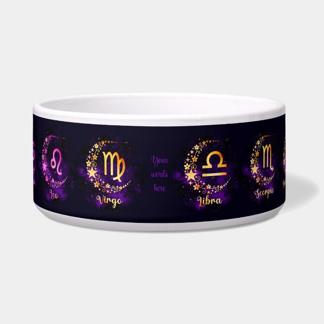 Create Your Own Purple Celestial Zodiac Bowl (Front)