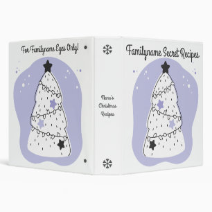 Create Your Own Purple Christmas Tree 3 Ring Binder