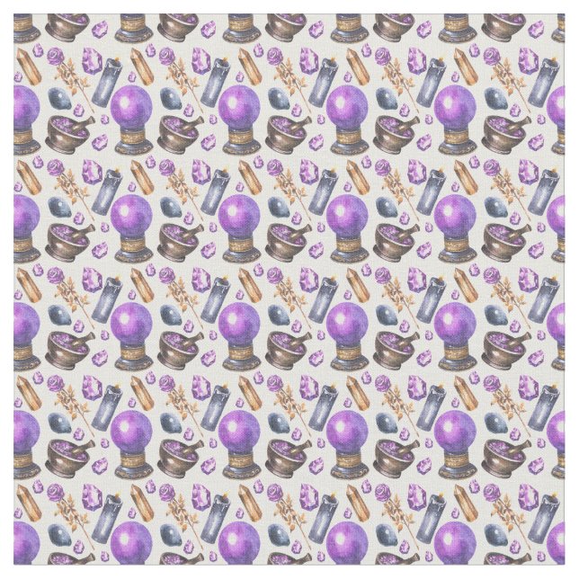 Create Your Own Purple Crystal Ball Fabric (Close Up)