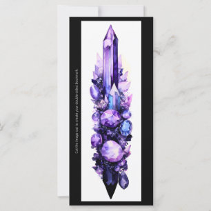 Create Your Own Purple Crystals Bookmark Card