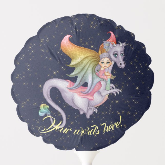 Create Your Own Purple Dragon Rider All Occasion Balloon (Front)