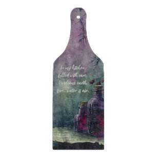 Create Your Own Purple Elixir Bottles Apothecary Cutting Board