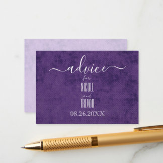 Create Your Own Purple Fabric Texture Advice Card