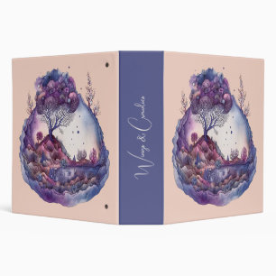Create Your Own Purple Fantasy Landscape 3 Ring Binder