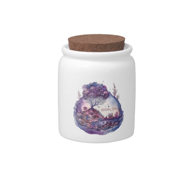 Create Your Own Purple Fantasy Landscape Candy Jar (Front)