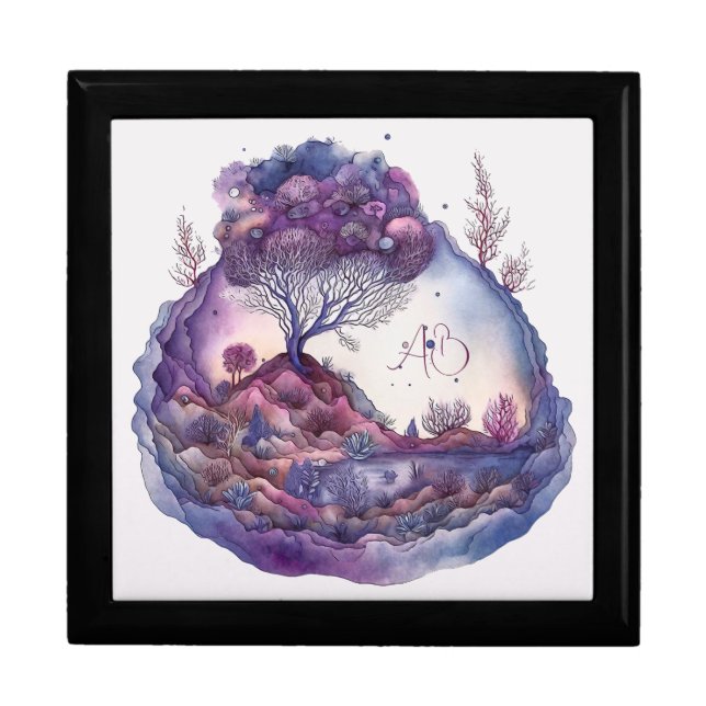 Create Your Own Purple Fantasy Landscape Gift Box (Front)