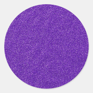 Create Your Own Purple Glitter Classic Round Sticker