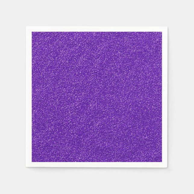 Create Your Own Purple Glitter Napkins (Front)