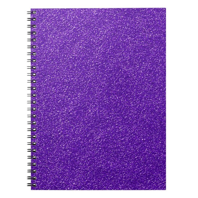 Create Your Own Purple Glitter Notebook (Front)