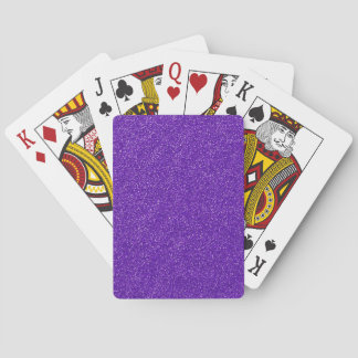 Create Your Own Purple Glitter Poker Cards