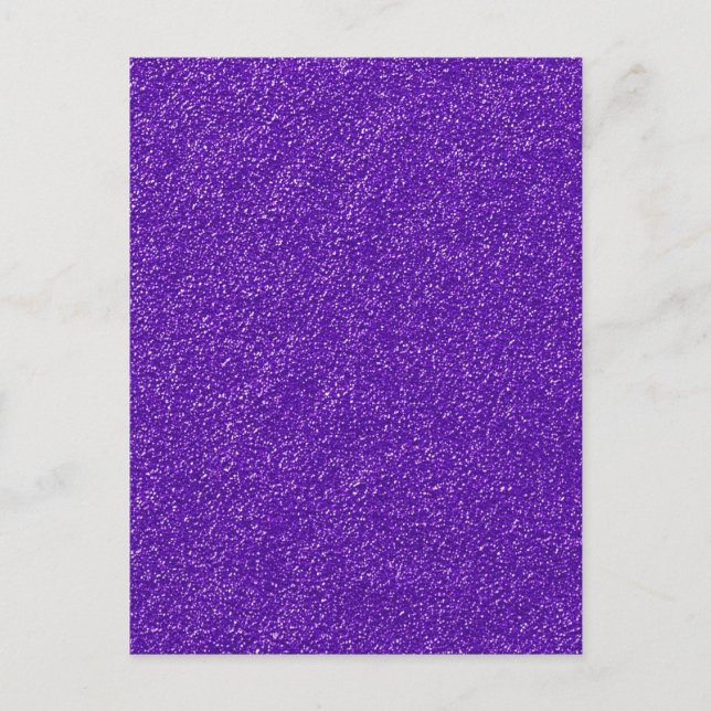 Create Your Own Purple Glitter Postcard (Front)