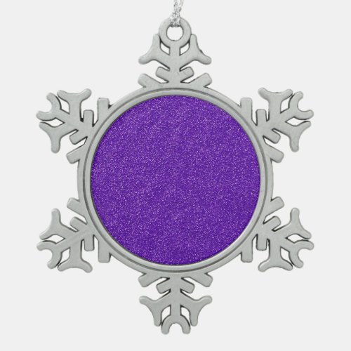 Create Your Own Purple Glitter Snowflake Pewter Christmas Ornament