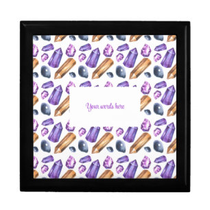 Create Your Own Purple & Gold Crystals Gift Box