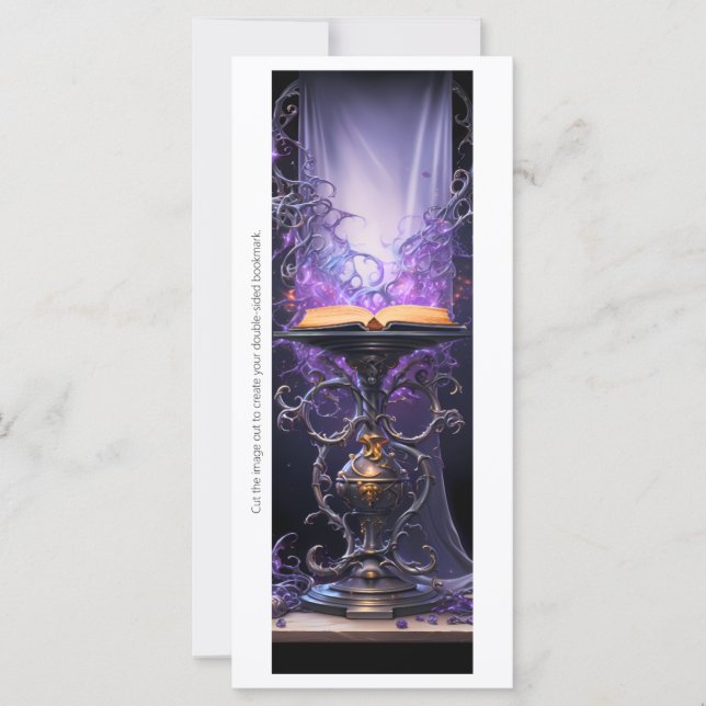 Create Your Own Purple Gothic Grimoire Bookmark (Front)