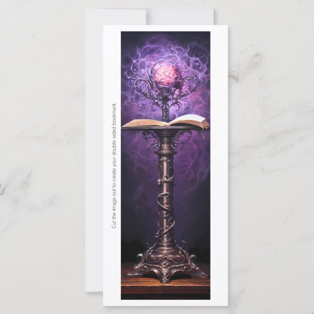 Create Your Own Purple Grimoire Magic Orb Bookmark (Front)