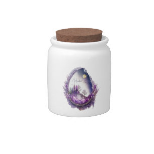 Create Your Own Purple Landscape Geode Candy Jar