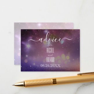 Create Your Own Purple Lights Bokeh Advice Card