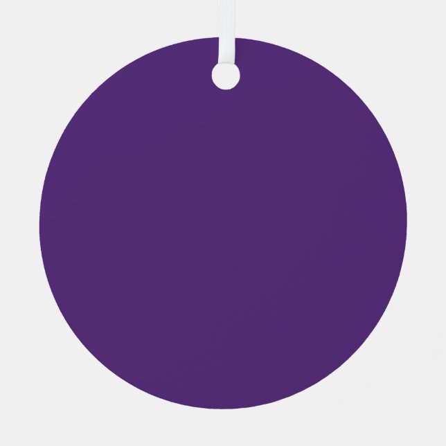 Create Your Own Purple Metal Ornament (Front)