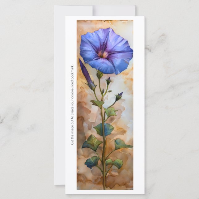 Create Your Own Purple Morning Glory Bookmark (Front)