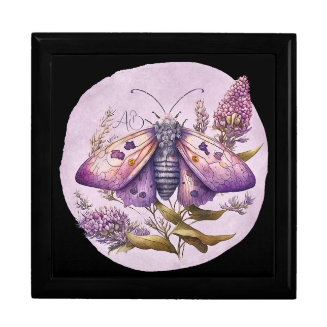 Create Your Own Purple Moth & Wildflowers Gift Box (Front)
