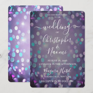 Create Your Own Purple Painted Glitter Invitation