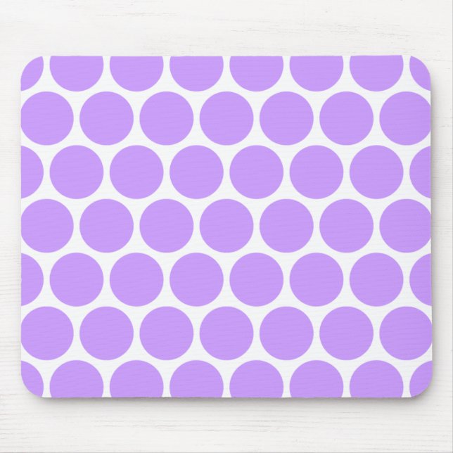 Create Your Own Purple Polka Dot Mouse Pad (Front)