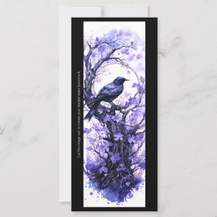 Create Your Own Purple Raven Bookmark Card