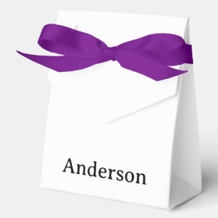 Create Your Own Purple Ribbon 4" x 2" x 5" Favor Boxes
