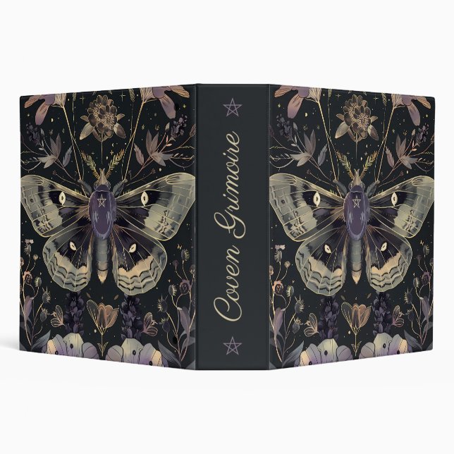 Create Your Own Purple Sage Moth Garden 3 Ring Binder (Background)