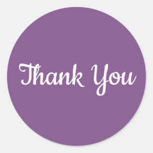 Create Your Own Purple Thank You Classic Round Sticker