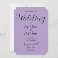 Create Your Own Purple Wedding