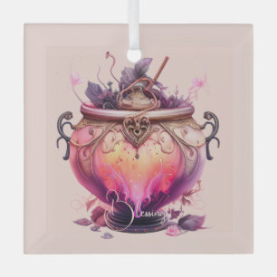 Create Your Own Purple Witch Glass Ornament