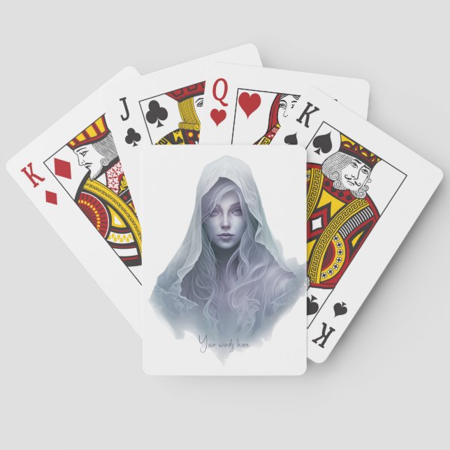 Create Your Own Purple Witch Poker Cards (Back)