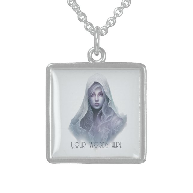 Create Your Own Purple Witch Sterling Silver Necklace (Front)