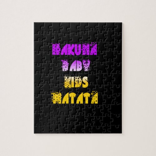 Create Your Own Purple Yellow Baby Kids  Art Jigsaw Puzzle