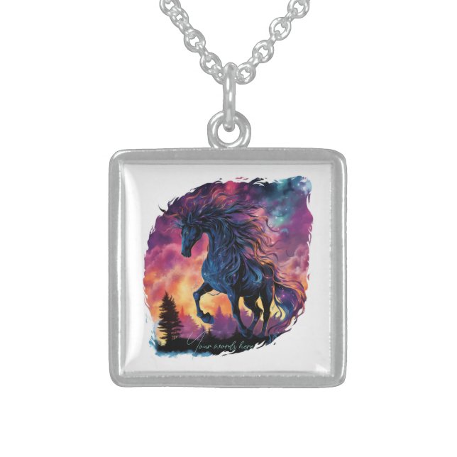Create Your Own Pyrois Dark Horse Magic Sterling Silver Necklace (Front)
