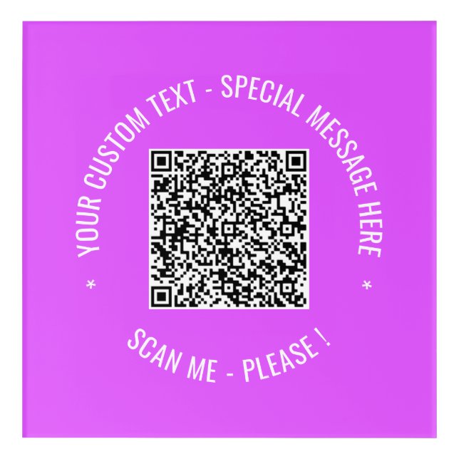 Create Your Own QR Code Acrylic Print Template (Front)